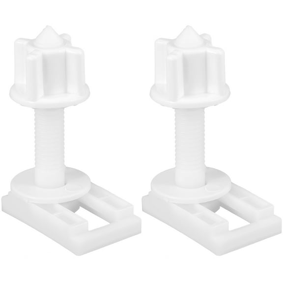 6-Piece Plastic Toilet Seat Hinge Bolt Screw Set with Nuts, Washers, and Random Color Gaskets for Easy Installation