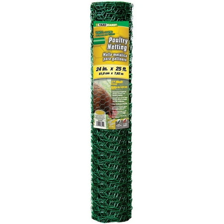 YARDGARD 2 Foot X 25 foot 1 Inch Mesh PVC Coated Poultry Netting