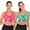 Red+Green, variant on DODOING Women's Yoga Sports Bras Training Stretch Tank Top High Impact Padded Bra Front Zipper Closure
