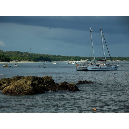 Canvas Print Sea Summer Boat Catamaran Seascape Vacation Yacht Stretched Canvas 10 x
