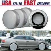 IC ICLOVER 25"-27" Waterproof Aluminum Film Wheel Covers Sun Protector Auto Tire Cover RV Trailer Camper Truck Dust Wheel Protection