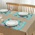 thumbnail image 3 of Pioneer Flower Floral Print Pattern Summer Placemats Table Placemats Set Of 4-Linen Kitchen Washable Placemats Table Mats 12x18 Inch Non-Slip Heat Resistant, 3 of 6
