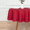 thumbnail image 2 of LAICAIW Round Tablecloth-60 Inch-Water Resistant Spill Proof Washable Polyester Table Cloth Decorative Fabric Table Cover for Dining Table, Buffet Parties and Camping, Red, 2 of 7