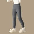 thumbnail image 6 of dazeni Girls Fleece Lined Leggings Thermal Full Length Pants Winter Warm Stretchy Athletic Leggings Base Layer Underwear for Cold Weather/Skiing Gray 5 Years, 6 of 6