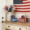 thumbnail image 1 of 2 Piezas de Decoración Patriótica de Madera con Forma de Corazón para El Centro de Mesa Del Día de Los Caídos En Guerra., 1 of 6