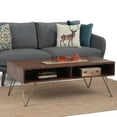 thumbnail image 3 of Hunter 48 inch Wide Solid Mango Wood Industrial Lift Top Coffee Table in Umber Brown, 3 of 4