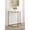 White, variant on Kate and Laurel Dorrah Modern Round Marble Console Table for Entryway, 28 x 14 x 30, White and Black, Glam Half-Circle Entryway Table for Use as Hallway Table or Behind Couch Table