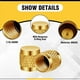 thumbnail image 3 of 1/4 Flare Cap, Round Brass with Neoprene O-Ring Seal HVAC Valve Cap, 3 of 5