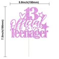 thumbnail image 2 of Adorno para Pastel KELTORA 13 Oficial Adolescente Brillo Rosa, 2 of 9