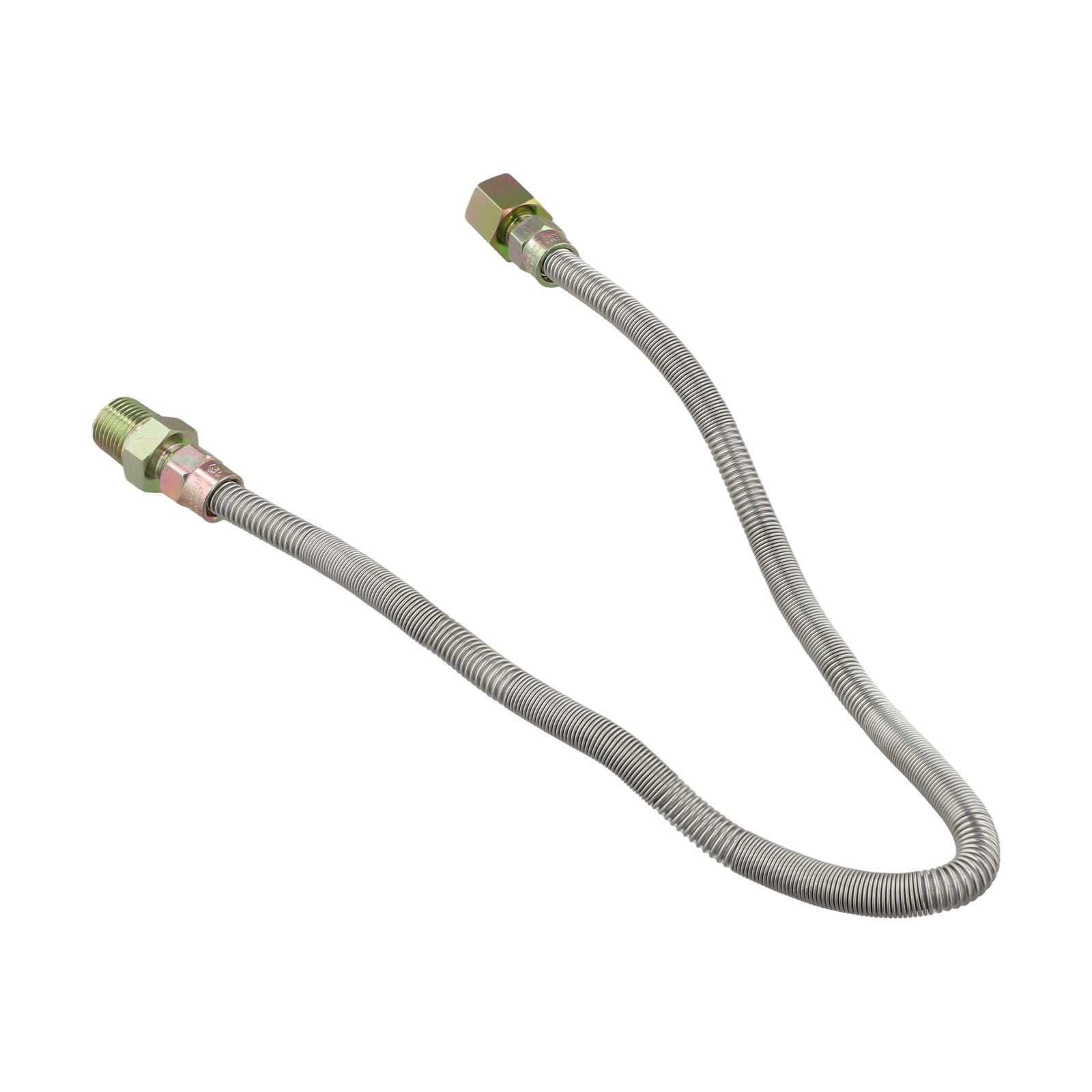 30 inch 3/8\" Whistle-Free Flexible Gas Line Kit for NGLP Fire Pits and Fireplaces Under 90K BTU