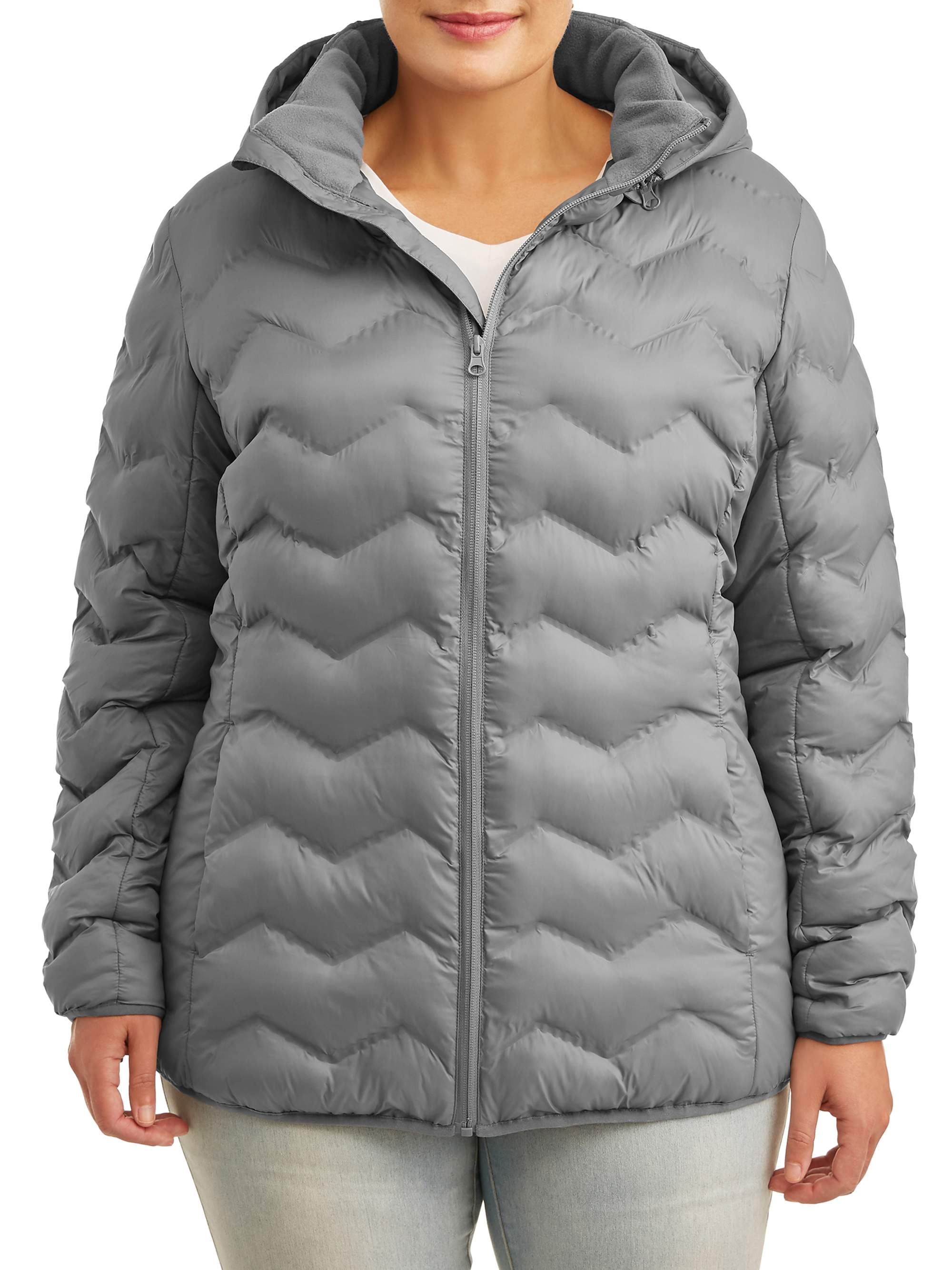 plus size puffer coat with hood