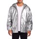 thumbnail image 1 of Chaqueta metálica INSPIRE CHIC para hombre, abrigo con capucha y cremallera brillante, plateado, XL, 1 of 1
