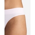 thumbnail image 4 of No Boundaries Seamless Ribbed Thong Panties, 3-Pack, Women's XS-XXXL, 4 of 7