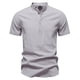 thumbnail image 2 of pstuiky camisetas de hombre, Suéter informal de manga corta con cuello alto y diseño liso cómodo para hombre camisas casuales para hombre xl, 2 of 4