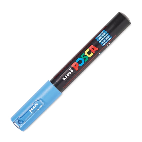 Uni Posca Paint Marker - Sky Blue, X-Fine, Bullet Tip, 0.7 mm