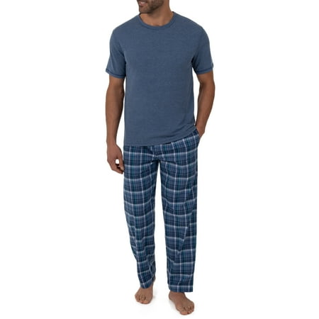 Fruit of the Loom Breathable Mesh Top with Woven Pant Pajama Set