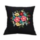 thumbnail image 1 of Kit de fundas de almohada bordadas DIY, decoración del hogar, patrón floral, punto de cruz hecho a mano negro, 1 of 9