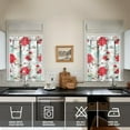 thumbnail image 4 of Kitchen Curtains and Valance Set 36 Inch Tier Pioneer Colorful Floral 3 Pieces Set Dining Room Small Curtain Drapes Cafe Curtains Valance for Home Decor Rod Pocket, 4 of 6