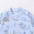 thumbnail image 5 of 9-12 Months Unisex Infant Fall Winter Cartoon Printed Romper,Full Snap Front Bodysuit,Thermal Soft Cotton Long Sleeve Baby Jumpsuit for Newborn 3 6 9 12 18 Months,Sky Blue, 5 of 7