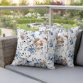 thumbnail image 5 of Pack of 2 Outdoor Pillow Covers 20x20 Inch Waterproof Blue Brown Spring Floral Throw Pillow Covers,Decorative Couch Pillow Shams Protectors Summer Botanical Art Patio Pillowcases Cushion Covers, 5 of 8