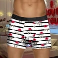 thumbnail image 2 of SJLDQY Valentines Men's Underwear Boxer Briefs Valentine's Day Sexy Rose Graphic Boxer Briefs for Men Soft Breathable Boxer Shorts for Men, 2 of 5