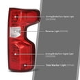 thumbnail image 4 of CROSSDESIGN Incandescent Tail Lights Beake Lamps Left+Right Fit for Chevy Silverado 1500 2019-2021, 4 of 12