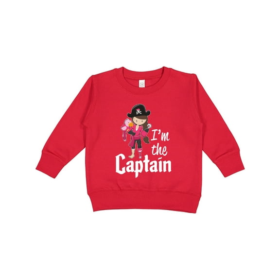 Inktastic I'm the Captain Pirate Girl Toddler Sweatshirt