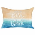 thumbnail image 2 of Blue Coastal Throw Pillow Covers, Life Is Better At The Beach Beach Soft Breathable Pillow Cases with Invisible Zipper for Sleeping, Toddler Pillowcases for Couch Bed Sofa Chair 12x20 Inches, 2 of 6