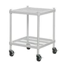 Design Ideas MeshWorks 2 Tier Wheeled Metal Storage Shelving Cart, White