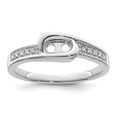 thumbnail image 5 of 14K White Gold Family Jewelry Synthetic Stone & Diamond Set Ring XMRW39/2SY, 5 of 6