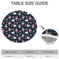 thumbnail image 6 of Dark Blue Ballerina Swan Pattern Round Fitted Tablecloth with Elastic Edge,Dining Table Cover Waterproof,Outdoor Round Tablecloth for Camping,Dining,Indoor and Outdoor, 6 of 7
