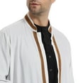 thumbnail image 3 of Dovford Mens Muslim Kaftan Modest Evening Dresses with Sleeves Muslim Male Prayer Clothing Pakistani Clothes Eid Jersey Shirt, 3 of 5