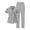 Gray, variant on Qiopertar Women's Nurse Uniform Set V-Neck Tunic and Pants Clinic Carer Protective Clothing Workwear with Pockets Elastic Waist Short Sleeve Casual Solid Color, White S