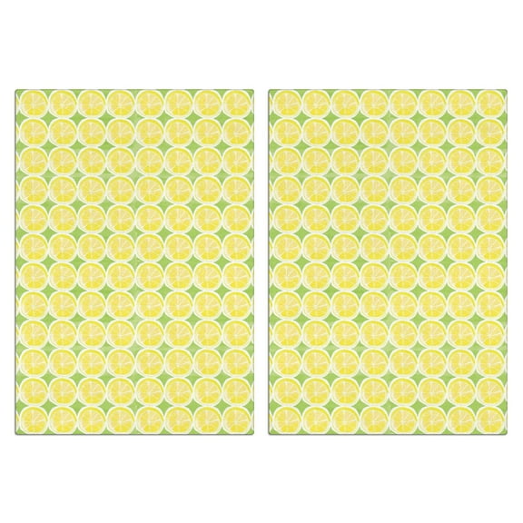 2 Pack Lemon Dish Towels for Kitchen, Soft Absorbent Tea Towels, 18x26 Inch Fruit Hand Towels for Kitchen and Summer Home Decor