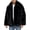 Y-610 Black, variant on Royal Blue Man Warm Plain Jacket Outerwear for Man Long Sleeve High Neck Faux Fur Leather Lounge Fall Winter Jacket 2026 Fashion M