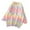 Pink, variant on Herrnalise Women's Knitted Crop Tops Long Sleeved Color Stripe Round-neck Sweater Casual Pullover Top Pullover Jumper Sweaters