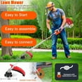 thumbnail image 4 of Backpack String Trimmer,Cordless 52CC 2 Stroke Petrol Pole Hedge Trimmer Chain Saw Brush Cutter with Guard Accessories for Garden and Yard from US Fast Arrival, 4 of 9