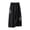 Black, variant on Women's Casual Loose Fit Cotton Linen Blend Lightweight Vintage Ethnic Embroidered Wide Leg Pants Versatile And Flattering 9/10 Length Cropped Pants, Size M-2XL