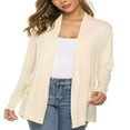 thumbnail image 1 of Cardigan Femme Couleur Unie Manches Longues Tricot, 1 of 6