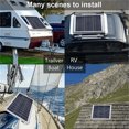 thumbnail image 4 of Kit De Panel Solar, 2 Paneles Solares Con Marco De Aluminio De 100 W Y Controlador De Carga Con Puertos USB Tipo C CC Para Remolque De Barco Y Coche RV, 4 of 7