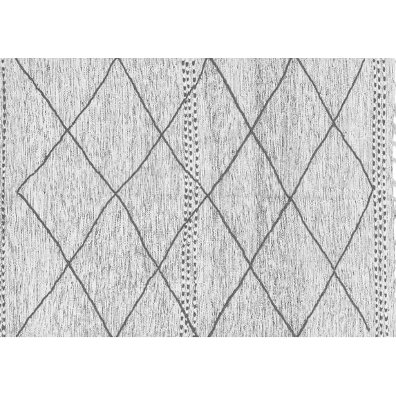 Ahgly Company Indoor Rectangle Solid Gray Modern Area Rugs, 6' x 9'