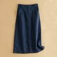 thumbnail image 2 of Jkety Summer Skirts for Women Skirts for Women Ankle Length Skirt Casual Long Skirt High Waisted Maxi Skirt Reg and Plus Size Skirt Long Skirt Navy,2XL, 2 of 7
