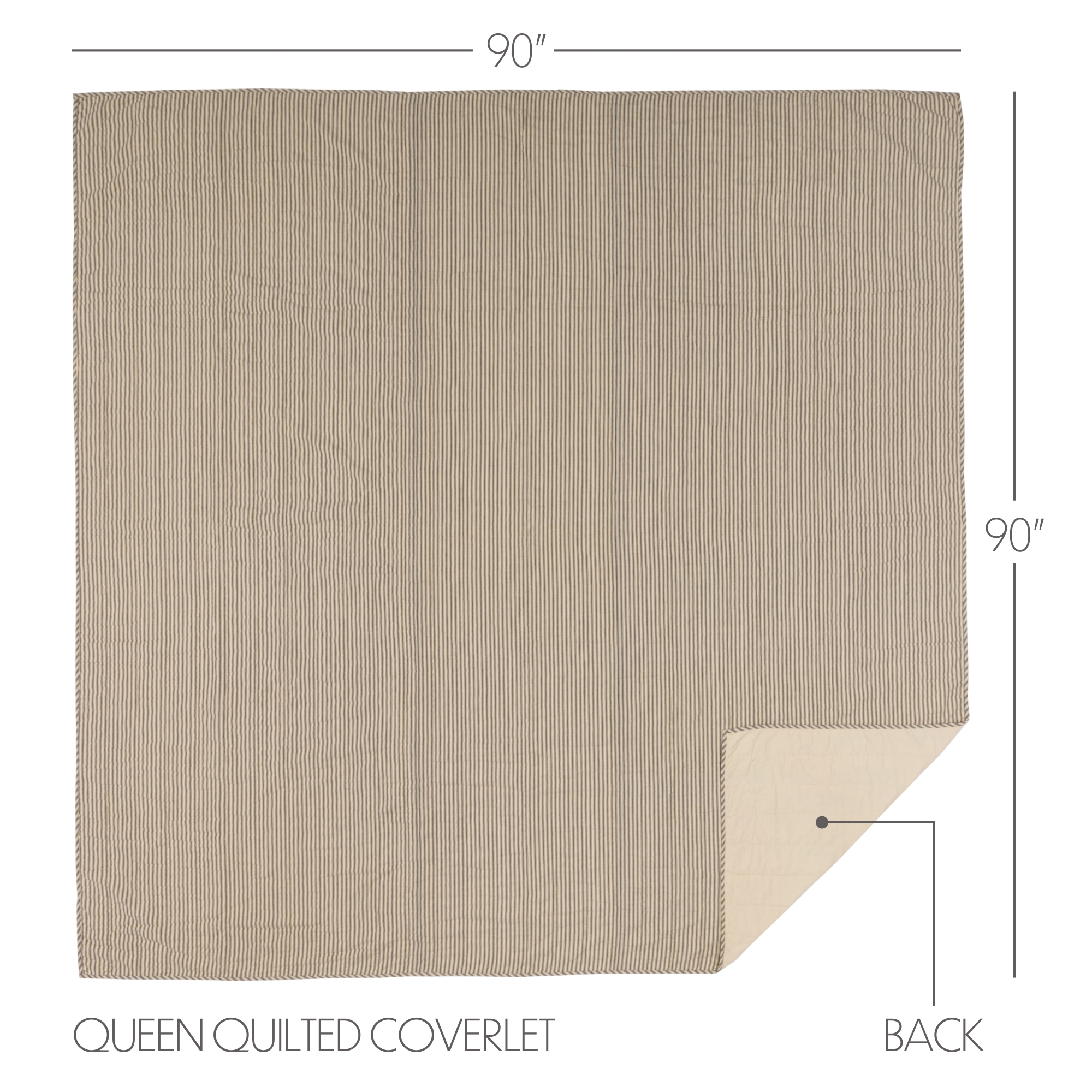 VHC Brands Sawyer Mill Steppdecke – Queen Größe 228x228 Cm, 100% Baumwolle, Patchwork-Design In Grau