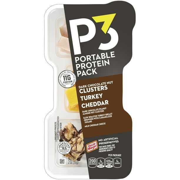 Oscar Mayer P3 Turkey Breast, Dark Chocolate Nut Clusters & Cheddar