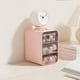 thumbnail image 1 of Armario de cajones organizador de sobremesa | Caja de plástico de 3 niveles para oficina, tocador, maquillaje, papelería | Blanco o Rosa | Compacto Multi-Tamaño | Diseño elegante y transparente, 1 of 6