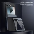 thumbnail image 4 of ELEHOLD Case for Samsung Galaxy Z Flip 6, Shockproof Hard PC Frosted Back Case with Hinge Protection & Built-in Screen Protector,Black, 4 of 9