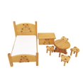 thumbnail image 1 of Juego de muebles para casa de muñecas en miniatura 1:12 para habitación de bebé, 5 unidades, madera, 1 of 3