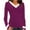 Dark Blue, variant on tarylea Plus Size Tops for Women V Fleece Neck Solid Color Shirts Long Sleeve Casual Tops Loose Christmas Tops