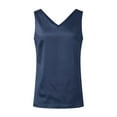 thumbnail image 6 of Holzkary Women 2025 Satin Tank Tops Dressy V Neck Camisole Blouse Casual Sleeveless Cami Summer Tanks Shirt Silk Satin Tank Tops V Neck Solid Sleeveless Camisole Blouses Summer Basic Work Shirt Bu1 L, 6 of 8