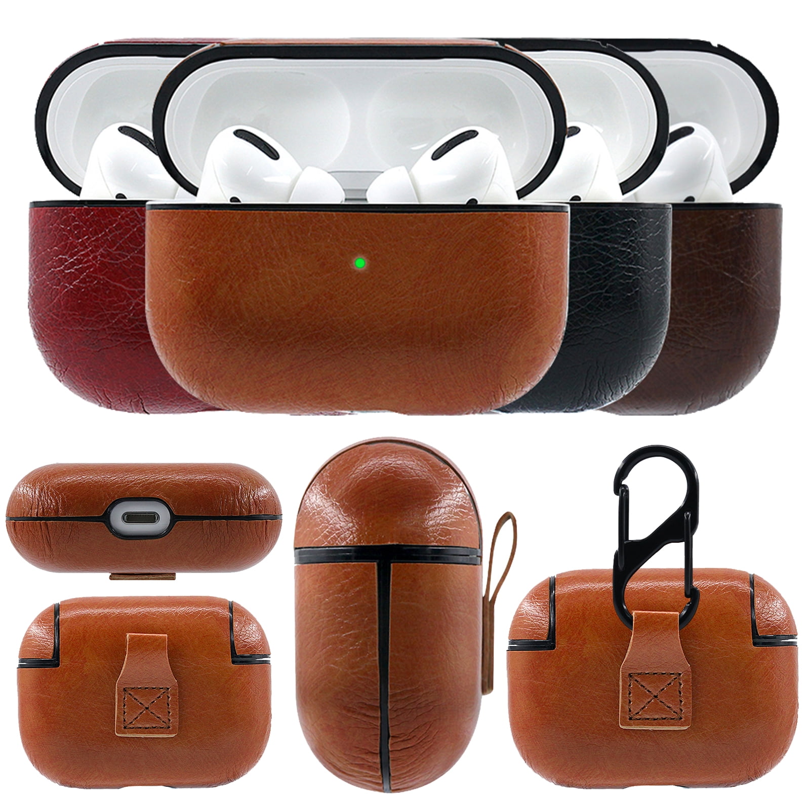Leather Case Compatible for Apple Airpods Pro, Protective Case